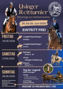 Usinger Reitturnier 2026-Plakat-Zeiteinteilung